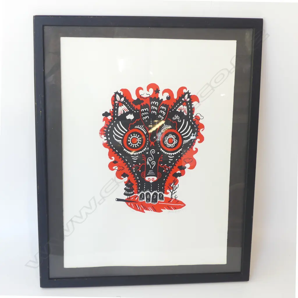 JACOB ROLFE, SIGNED 2010 LIMITED EDITION SCREEN PRINT " ENTER THE POSSUM", 450 X 330MM Image 1++