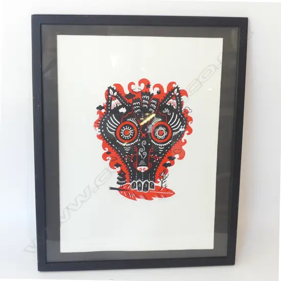 JACOB ROLFE, SIGNED 2010 LIMITED EDITION SCREEN PRINT " ENTER THE POSSUM", 450 X 330MM