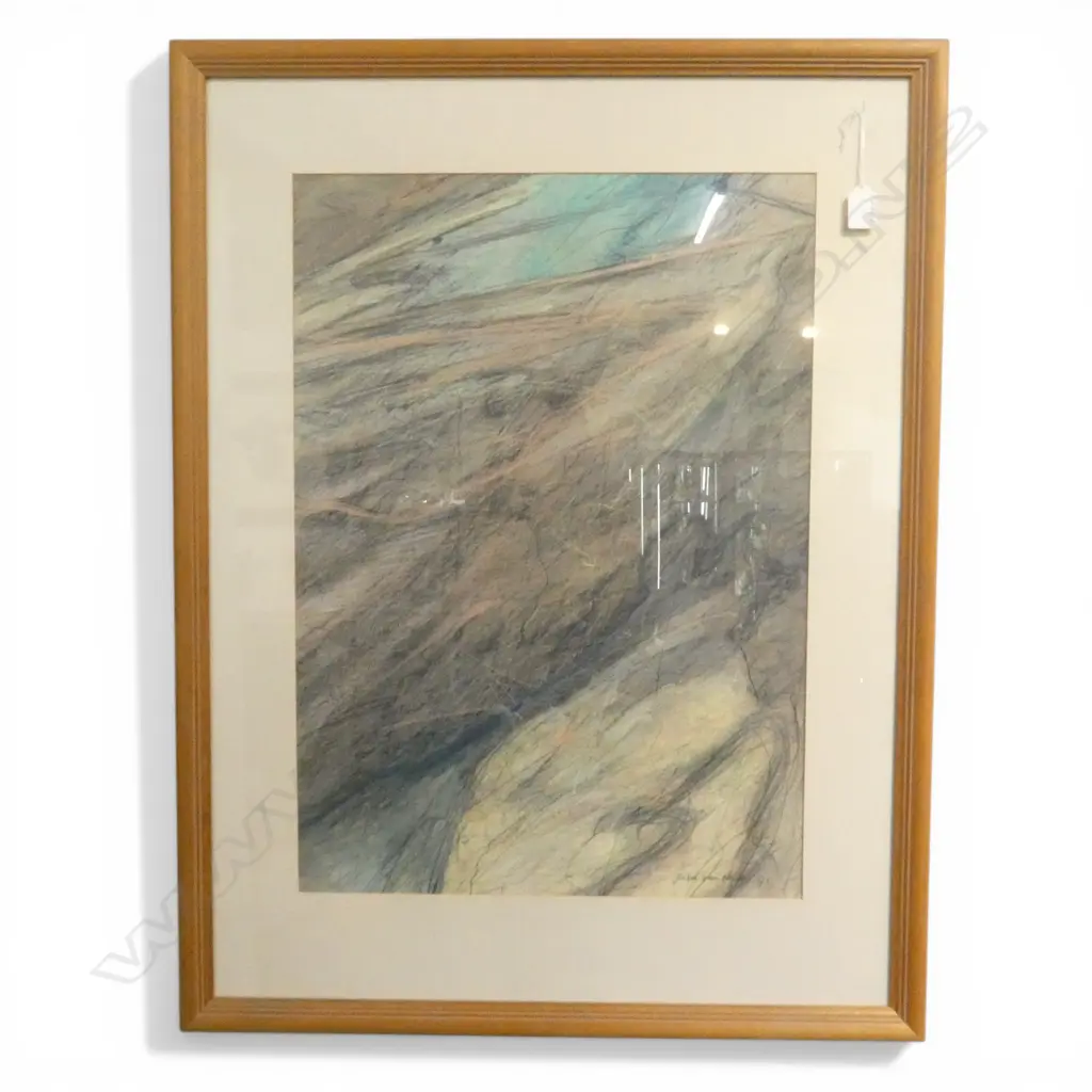 Julia van Helden (1938-) untitled  oil stick and charcoal on paper. Signed and dated '91. 615 x 435mm. Image 1++