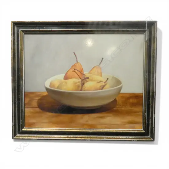 DECORATIVE STILL LIFE PRINT OF PEARS 390 x 495 mm