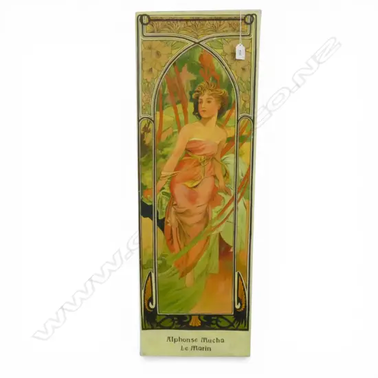 'LE MARTIN' ALPHONSE MUCHA REPRO OIL on CANVAS, 900 x 300mm