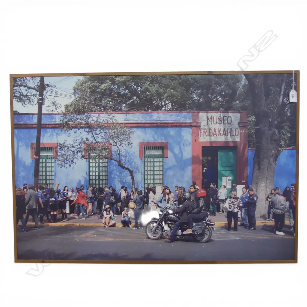 FRAMED PHOTOGRAPHIC PRINT OF THE FRIDA KAHLO MUSEUM, MEXICO CITY, 580x880mm Image 1++