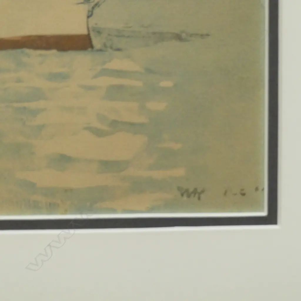 FISHING BOATS, FRAMED PRINT 210 X 340mm Image 1++