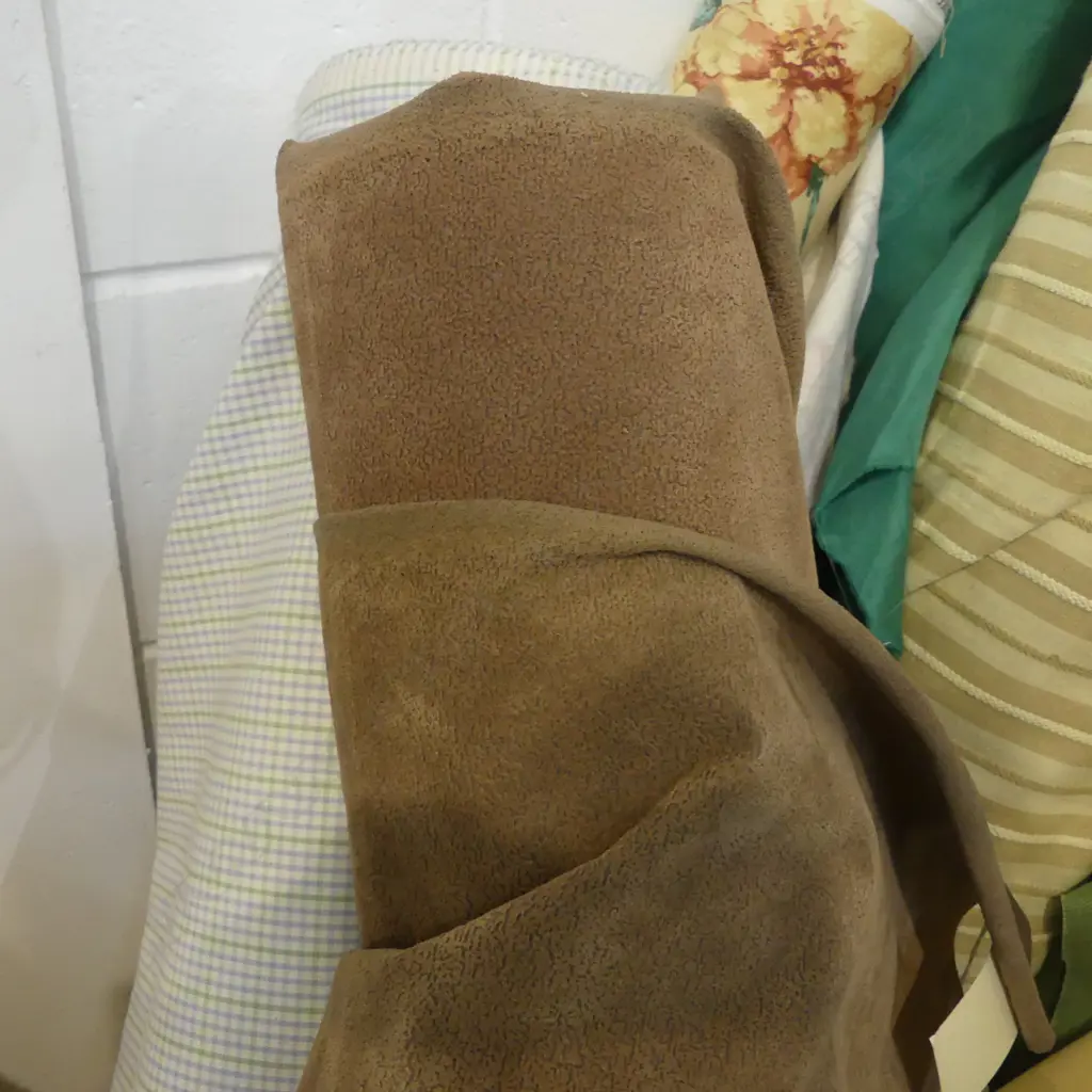 FABRIC BOLT; MOCHA, CHAMOIS UPHOLSTERY, 10M ROLL Image 1++