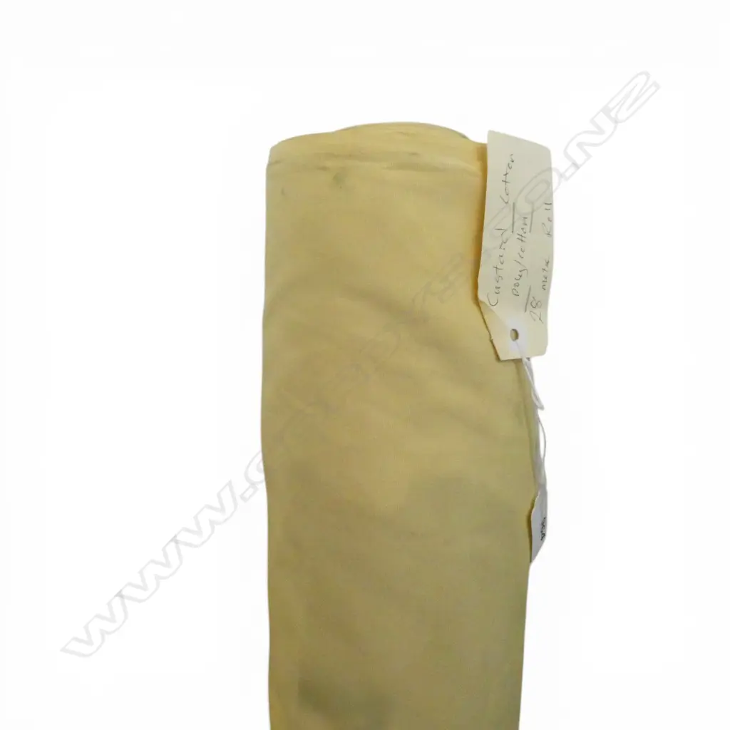 FABRIC BOLT; CUSTARD, POLY COTTON, 28M Image 1++