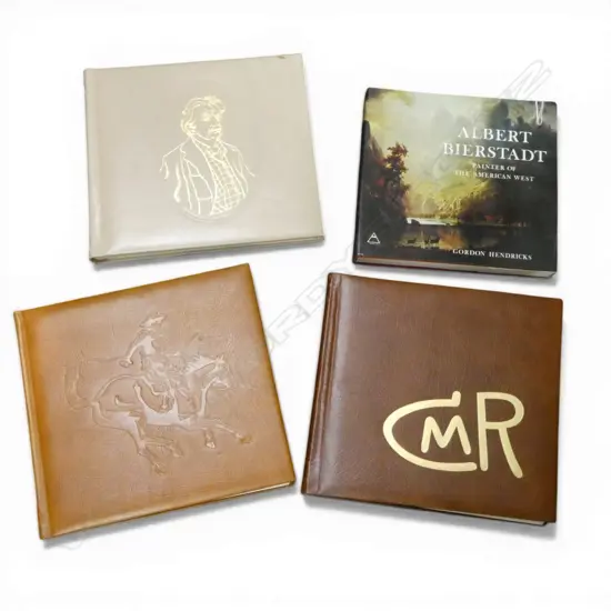 4 AMERICAN ART BOOKS; ALBERT BIERSTADT, THOMAS HART BENTON, CHARLES M. RUSSELL, FREDERIC REMINGTON