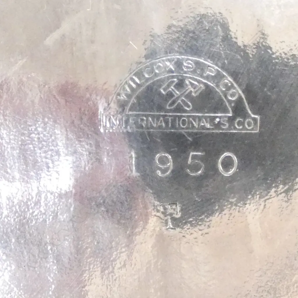 PLATED TEA SET - TEAPOT, M/S stamped 1950 & 2 OTHERS Image 1++