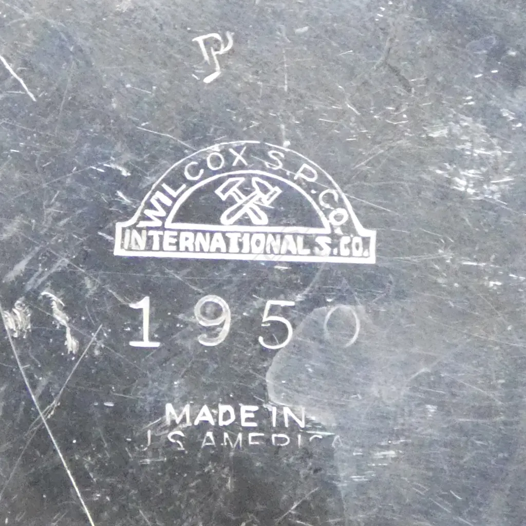 PLATED TEA SET - TEAPOT, M/S stamped 1950 & 2 OTHERS Image 1++