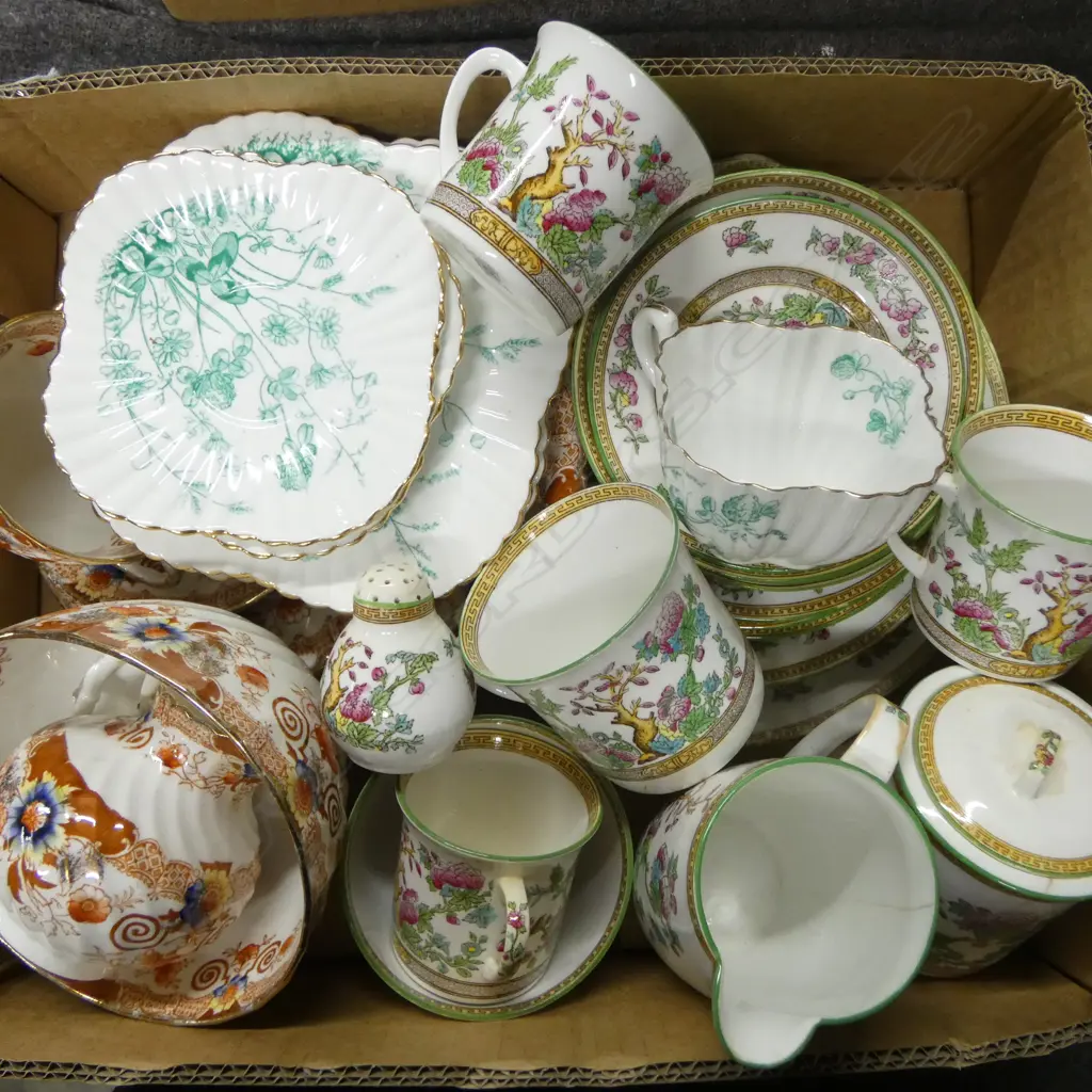TRAY OF MIXED EDWARDIAN PART TEASETS Image 1++