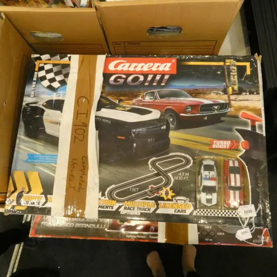 CARRERA GO!!! SLOT RACING SYSTEM boxes, unused 
