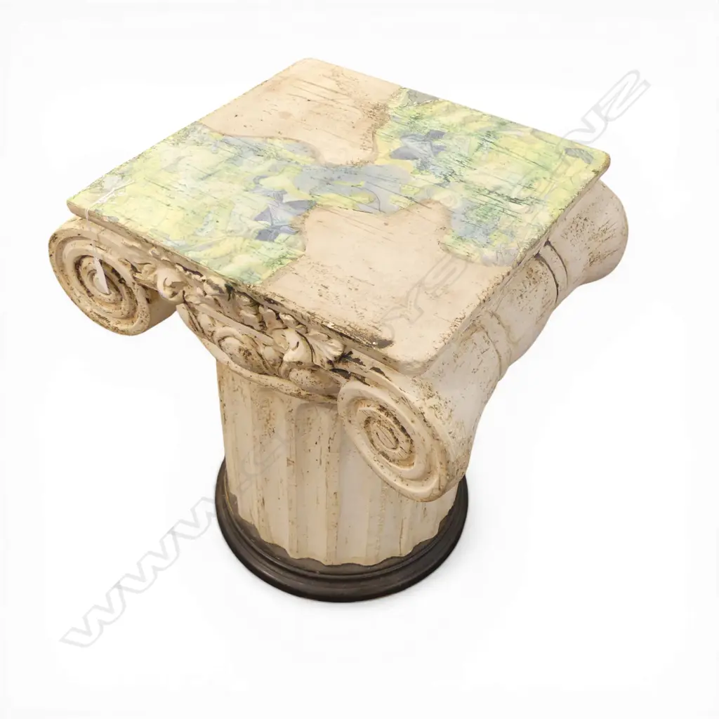 PLASTER COLUMN CAPITAL SIDE TABLE H.510mm Image 1++