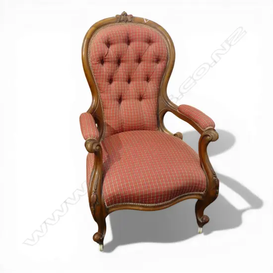 VICTORIAN GRANDFATHER CHAIR