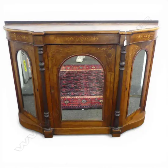 LATE VICTORIAN INLAID CREDENZA 1170x350x855mm