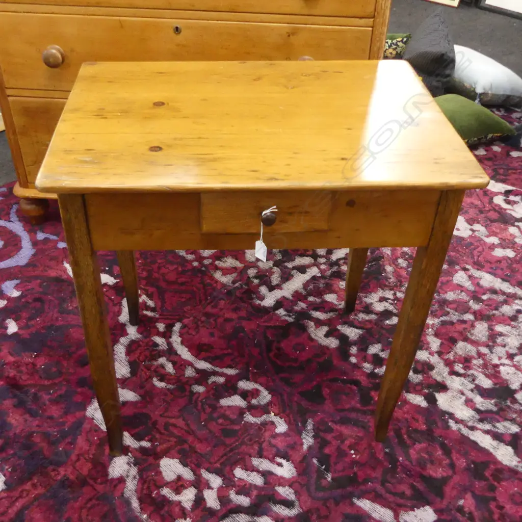 SMALL PINE HALL TABLE single drawer 705x520x720mm Image 1++