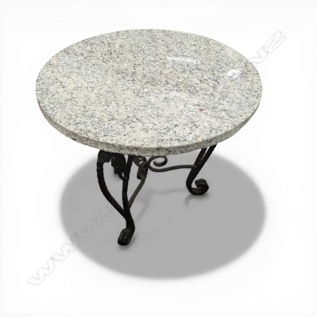 CIRCULAR STONE TOP SIDE TABLE Dia.485mm Image 1++