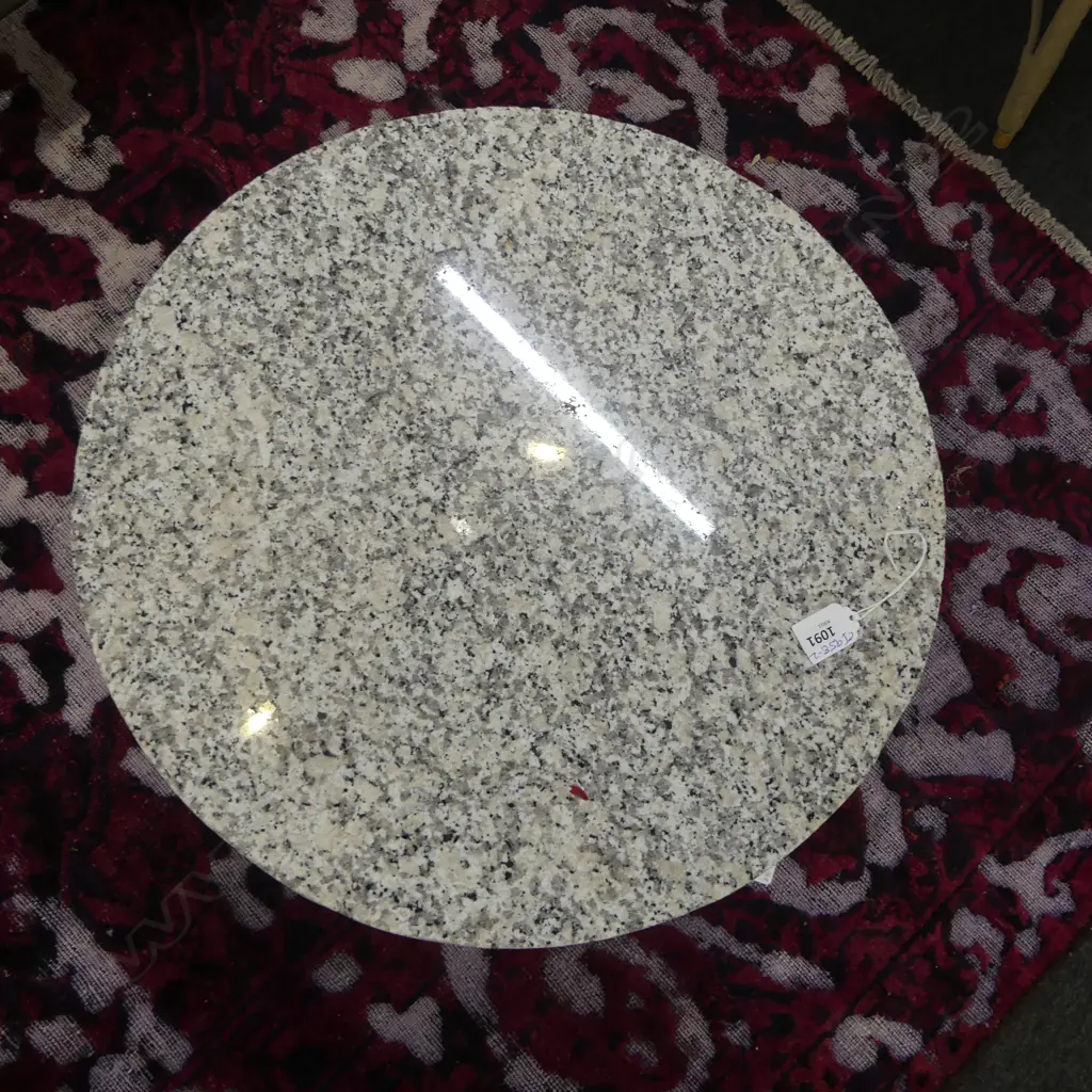 CIRCULAR STONE TOP SIDE TABLE Dia.485mm Image 1++