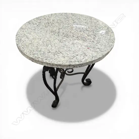 CIRCULAR STONE TOP SIDE TABLE Dia.485mm