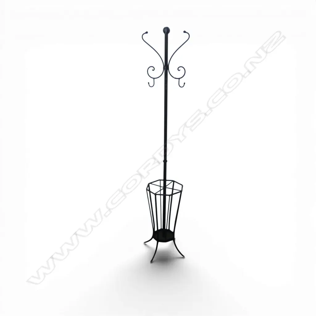 BLK METAL COATRACK/ UMBRELLA STAND, H.1800mm Image 1++