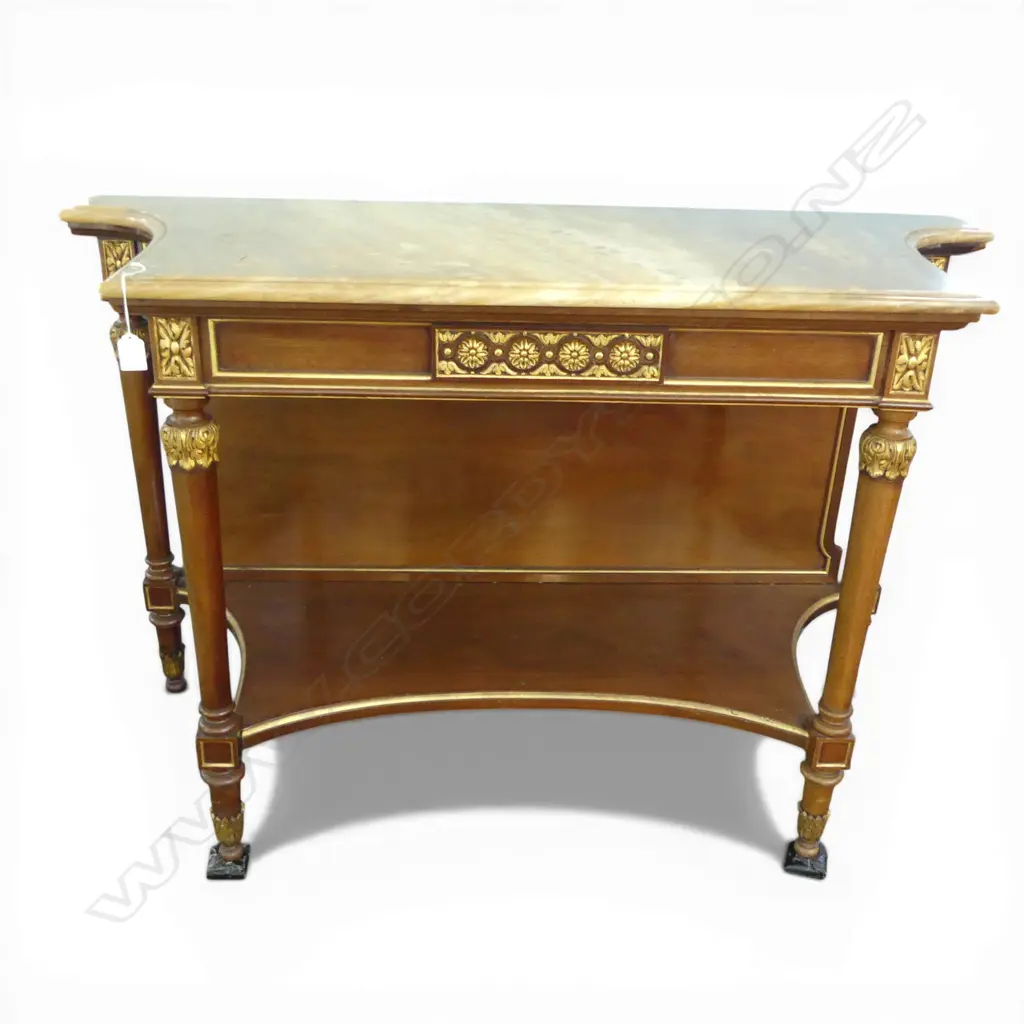 MARBLE TOP HALL / CONSOLE TABLE 1200x470x755mm - CHIPS TO BACK Image 1++