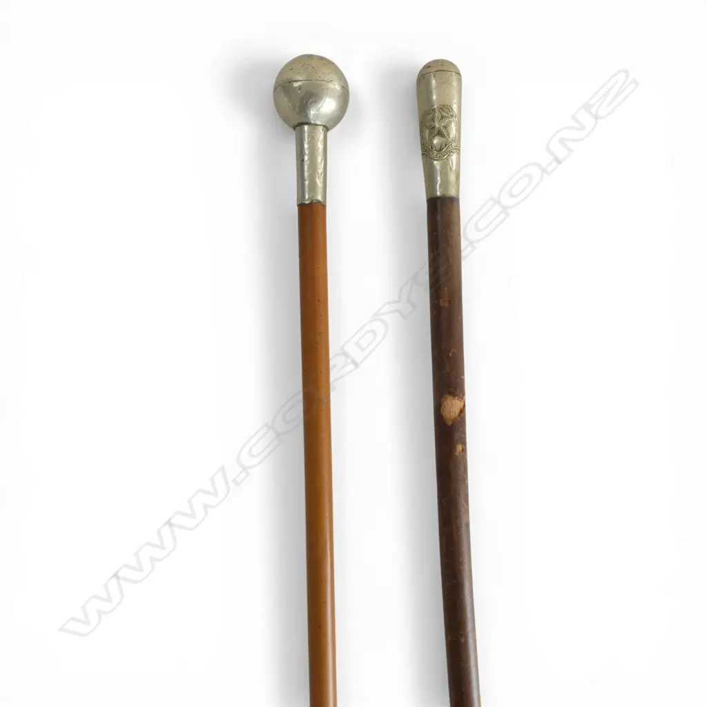 VINTAGE MILITARY SWAGGER STICK: 'INDIAN ENGINEERS' + OTHER  Image 1++