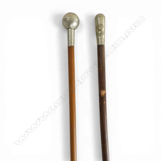 VINTAGE MILITARY SWAGGER STICK: 'INDIAN ENGINEERS' + OTHER 