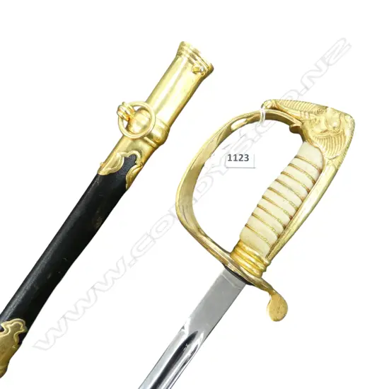 THAI? CEREMONIAL SWORD & SCABBARD L.880mm