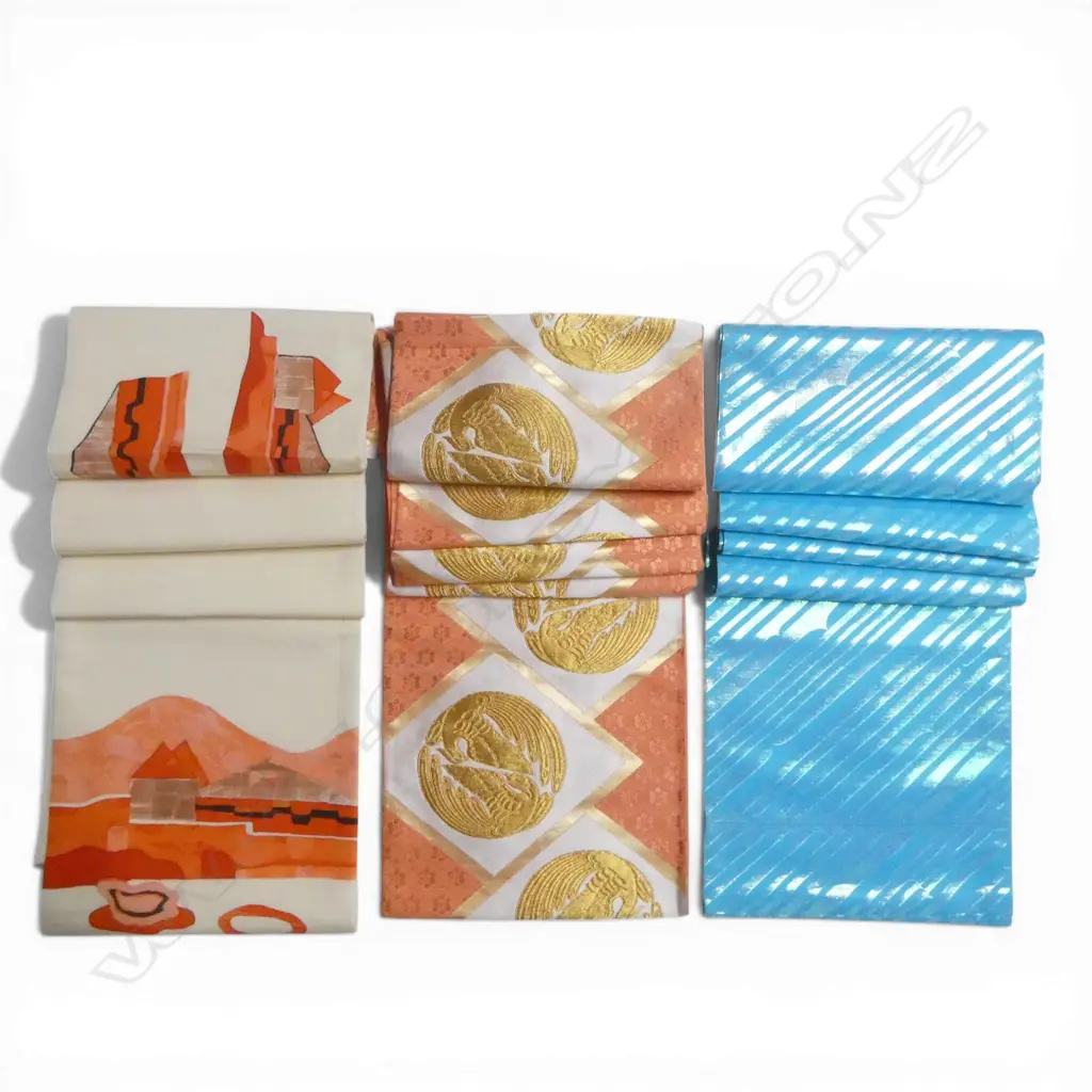 3 JAPANESE OBI SASHES  Image 1++
