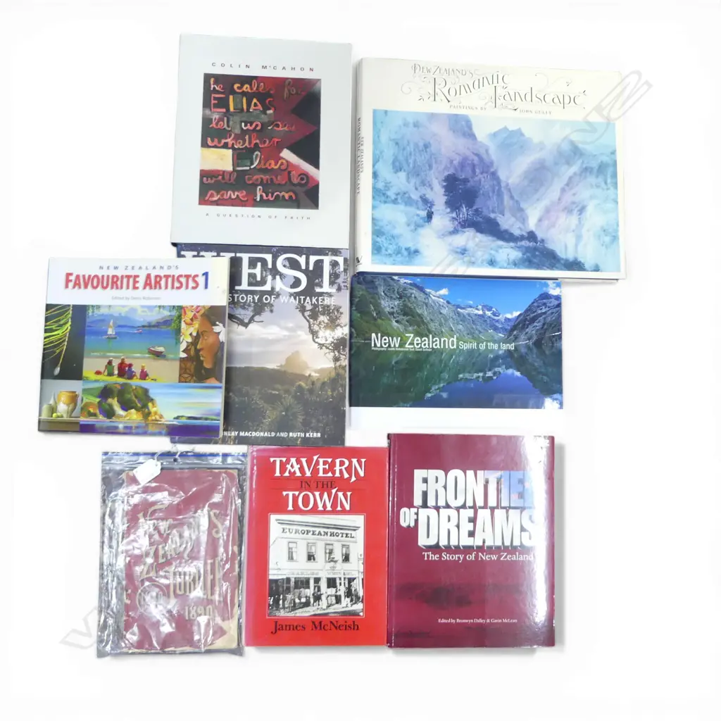 8 BOOKS; ASST NZ ART & HISTORY; WEST, McCAHON, NZ JUBILEE 1840 1890 ETC Image 1++