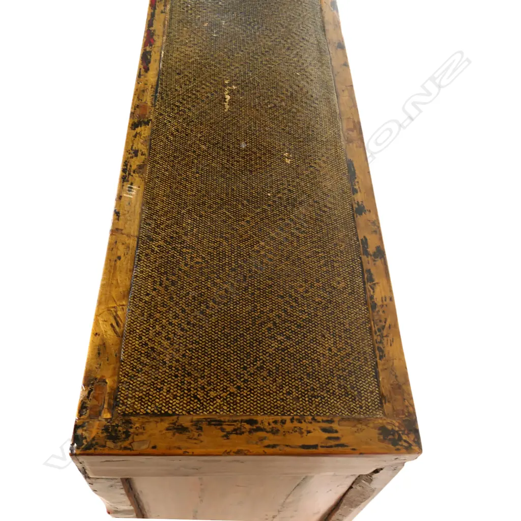 An old Tibetan red lacquer long sideboard, Image 1++