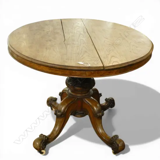 VICTORIAN LOO TABLE, SPLIT TOP 1360x1040x720mm