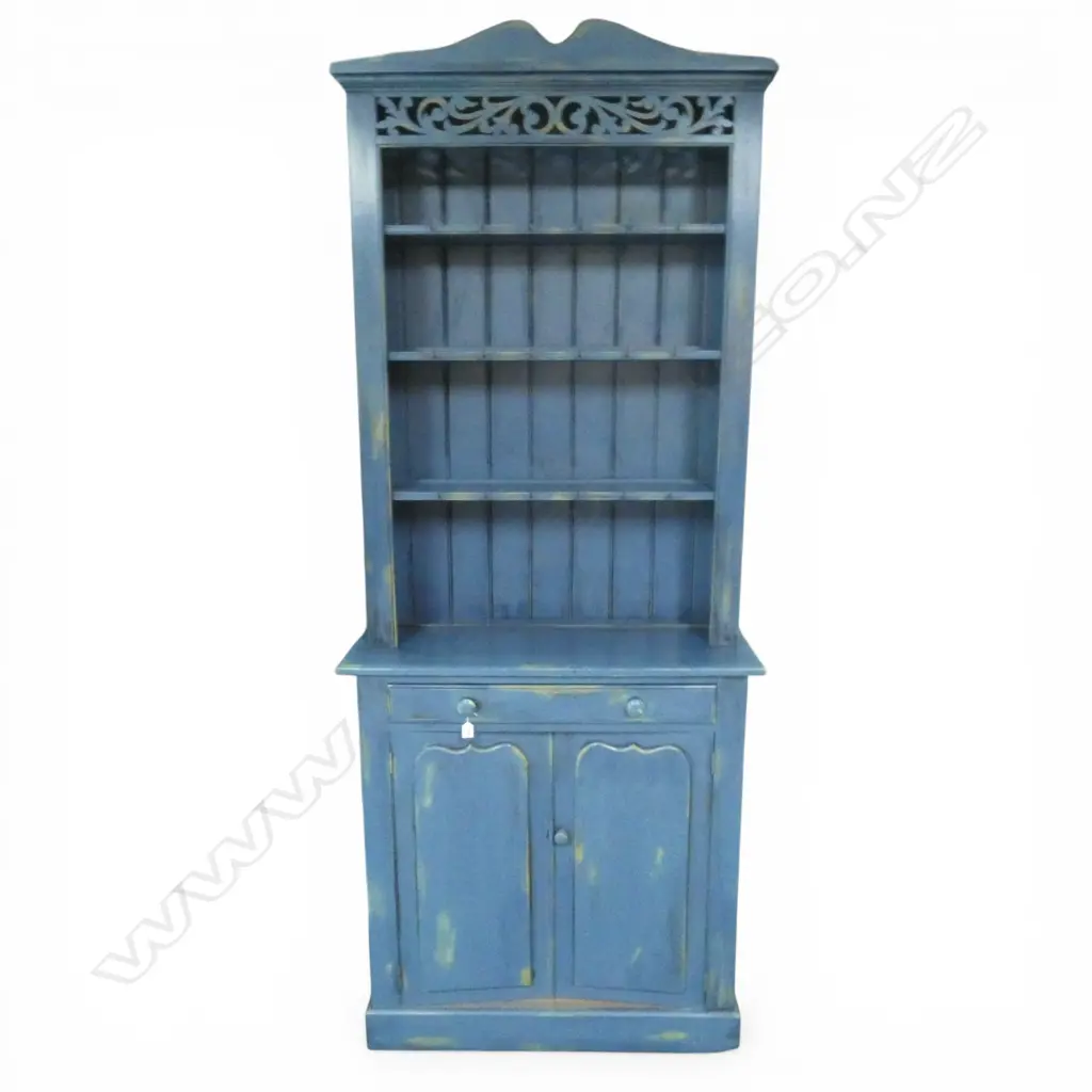 BLUE PAINTED KITCHEN DRESSER (2 PART) Image 1++