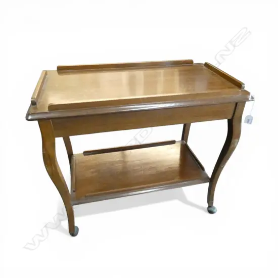 MAHOGANY TROLLEY TABLE W.750mm