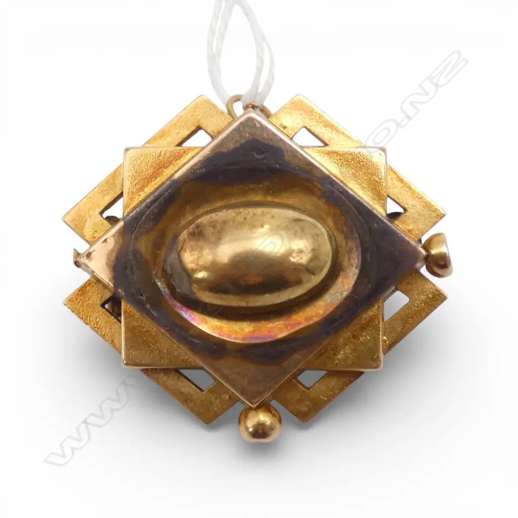 15CT PENDANT BROOCH 30x35mm 7.4gms Image 1++