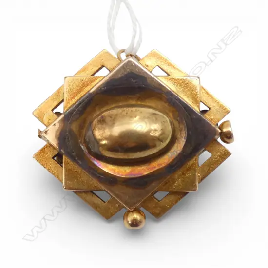 15CT PENDANT BROOCH 30x35mm 7.4gms