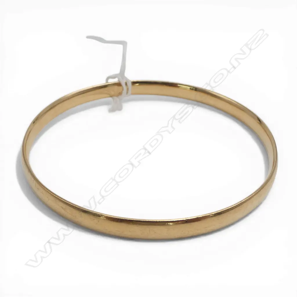 9ct GOLD PLAIN BANGLE 21.6gms Image 1++