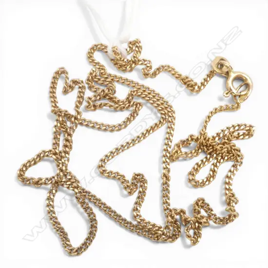 9ct YELLOW GOLD NECK CHAIN L.500mm. 2.84gms