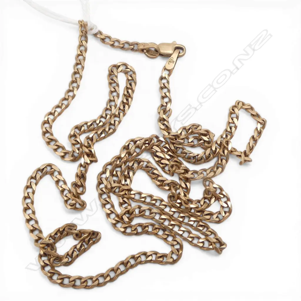 9ct yellow GOLD NECK CHAIN L.560mm. 6.8gms Image 1++