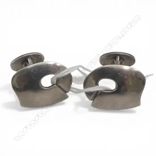 PR VINTAGE JENS HANSEN SILVER MODERNIST CUFFLINKS
