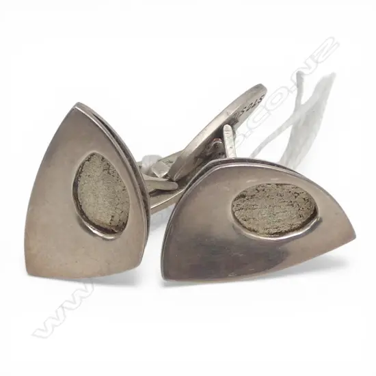 PR VINTAGE JENS HANSEN SILVER MODERNIST CUFFLINKS