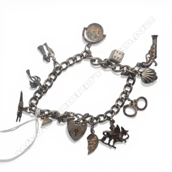 SILVER CHARM BRACELET 32gms