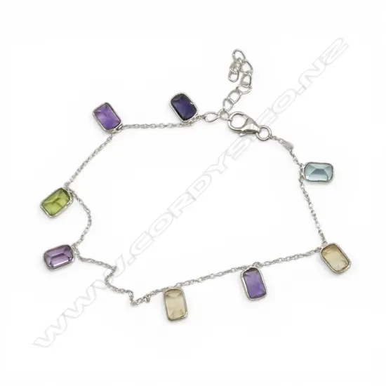 SILVER GEMSTONE BRACELET