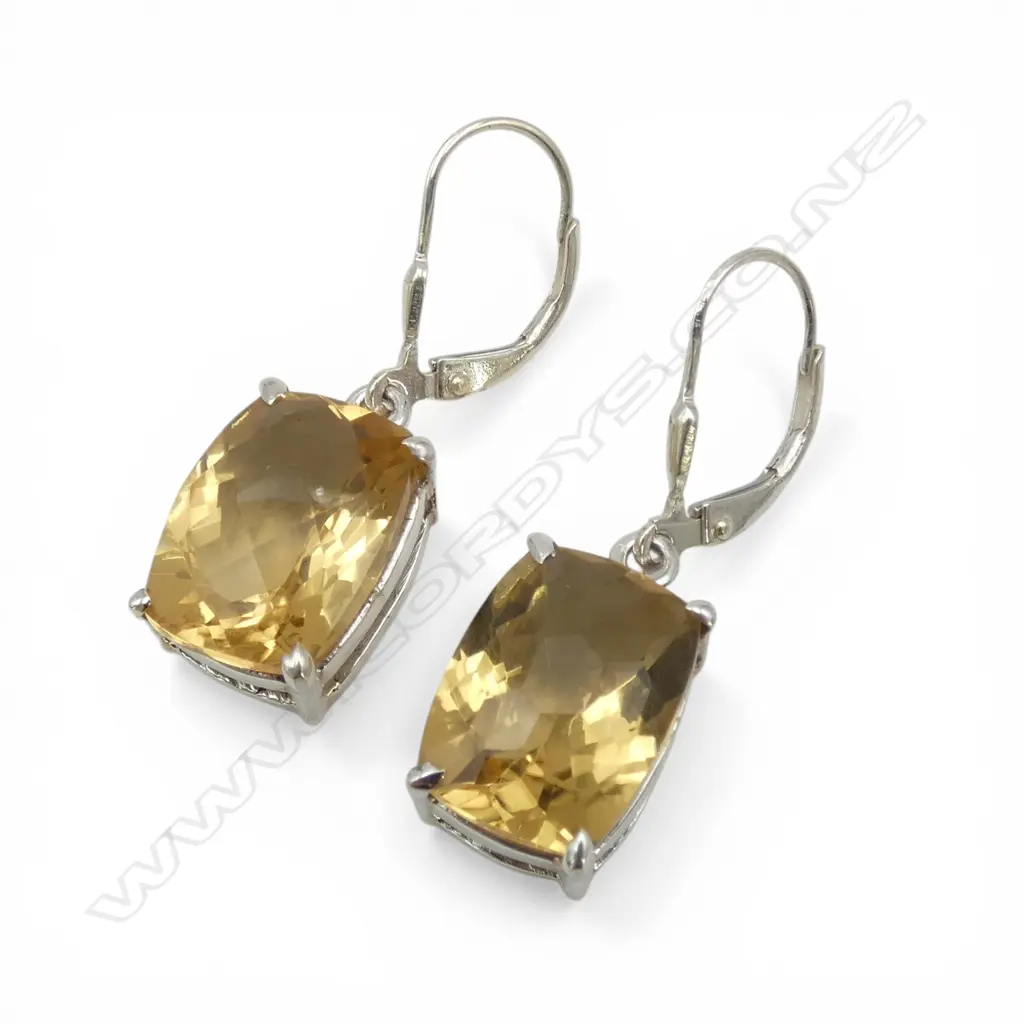 PR SILVER CITRINE EARRINGS Image 1++