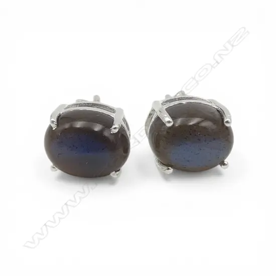 PR SILVER LABRADORITE STUDS