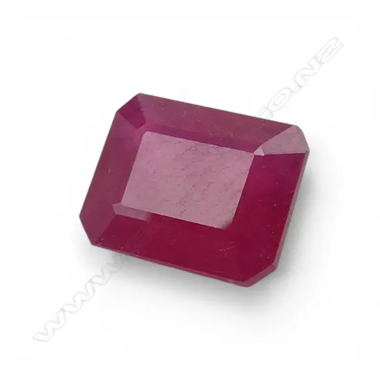 LOOSE OCTAGON SHAPE (enhanced with Glass) CUT RUBY