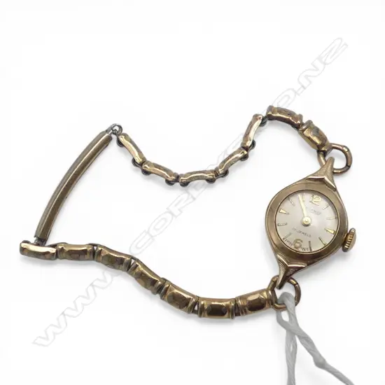 9ct GOLD 1950's LADIES REGENCY WRISTWATCH plated strap