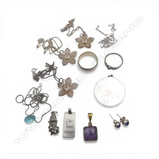 ASST. STG SILVER JEWELLERY etc 44.5gms