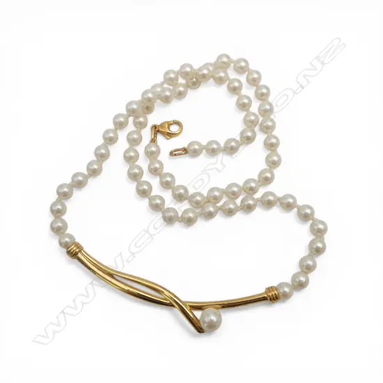 STRING OF MISAKI SIMULATED PEARLS IN ORIGINAL BOX