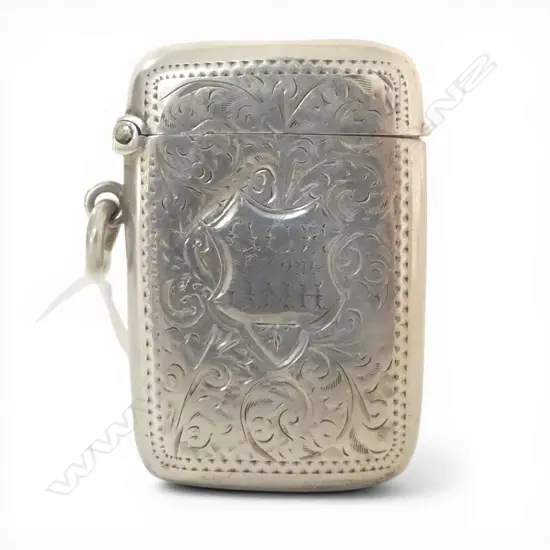 SILVER ENGRAVED LGE VESTA Chester 1900 29gms