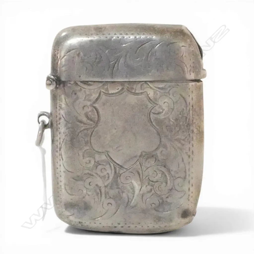 SILVER ENGRAVED LGE VESTA Birmingham 1905 some faults 32gms Image 1++