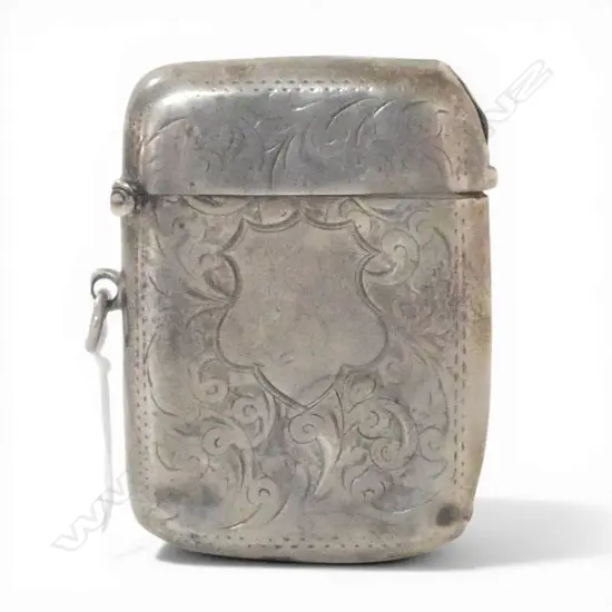 SILVER ENGRAVED LGE VESTA Birmingham 1905 some faults 32gms